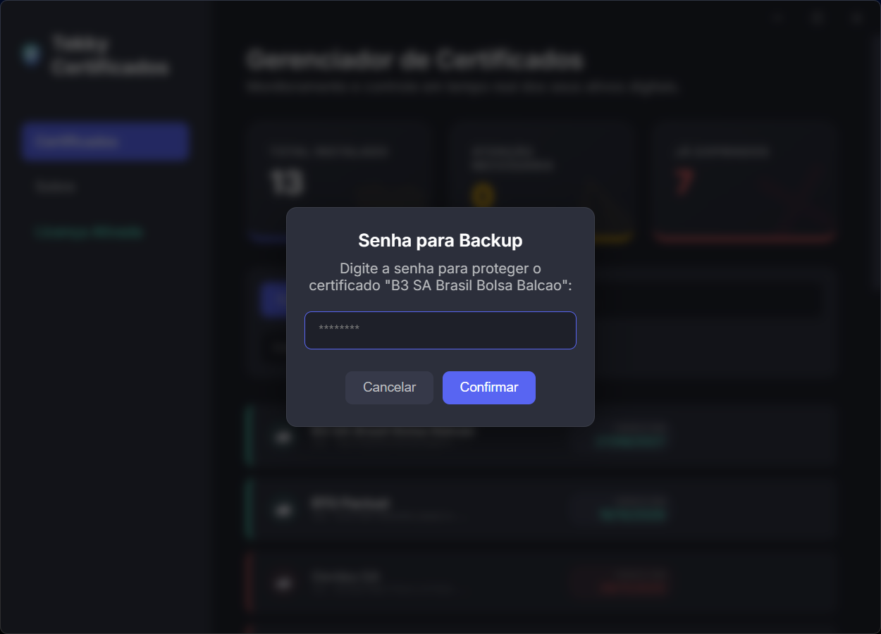 Proteção por Senha